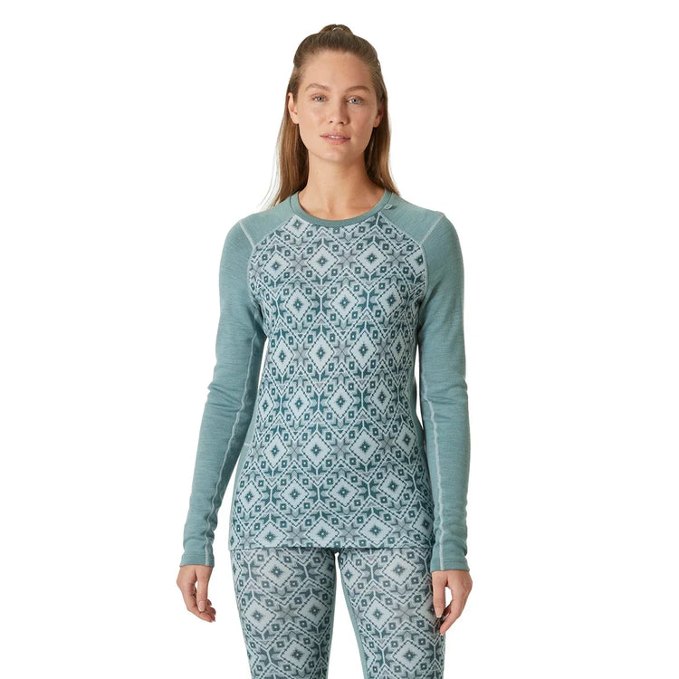 Helly Hansen LIFA® Merino Graphic Long-Sleeve Crew Base Layer - Women - Sports Excellence