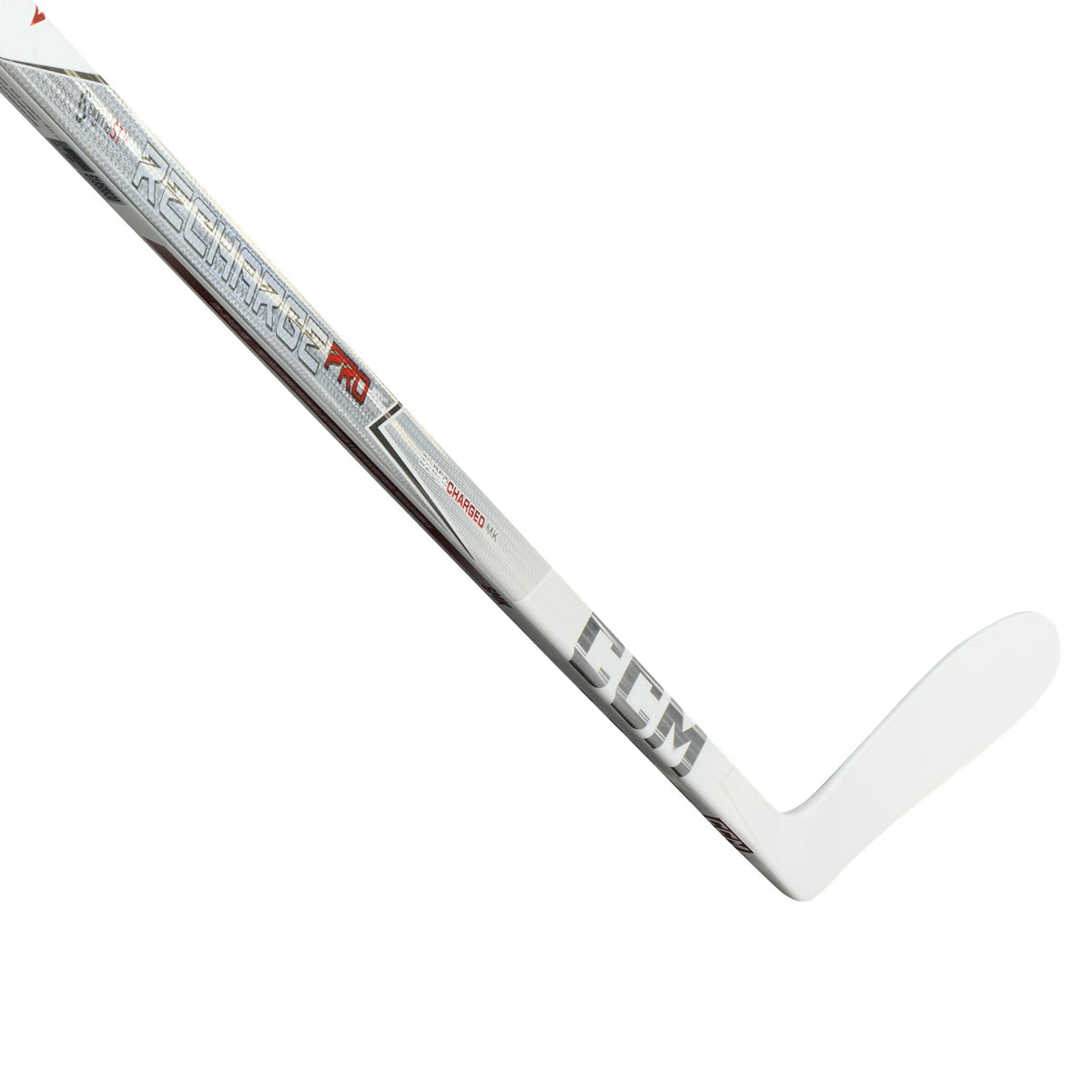 CCM Tacks Recharge Pro Hockey Stick (WHITE) - Youth