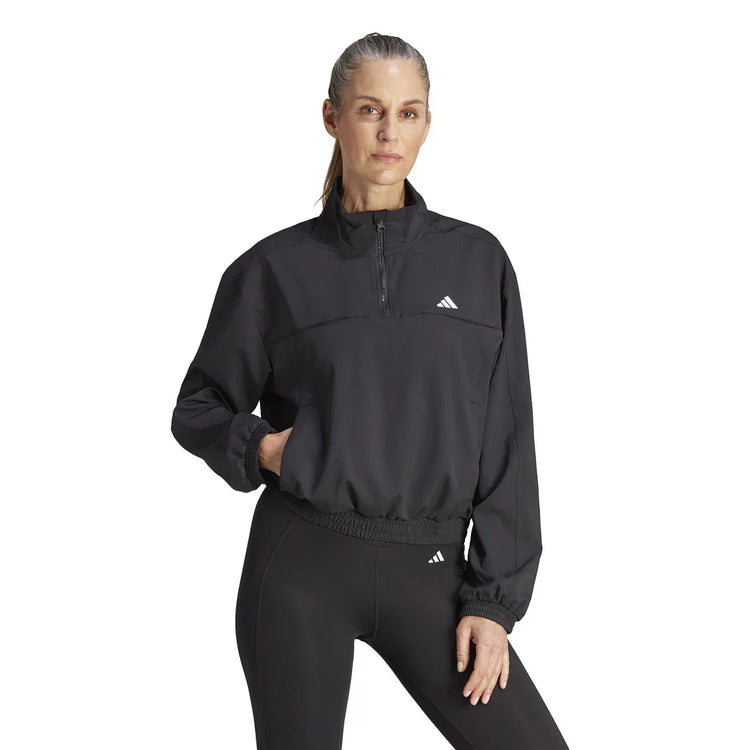 adidas AEROREADY Train Essentials Woven Quarter-Zip Track Jacket - Women - Sports Excellence