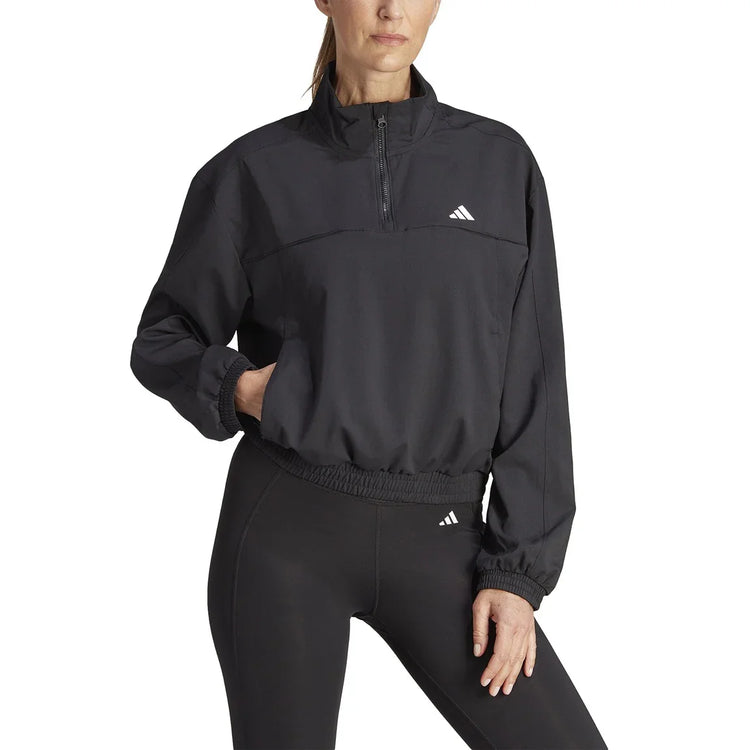 adidas AEROREADY Train Essentials Woven Quarter-Zip Track Jacket - Women - Sports Excellence