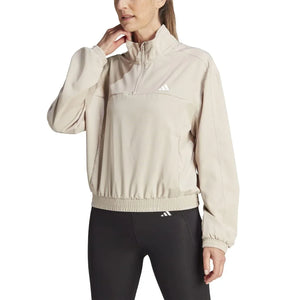 adidas Aeroready Train Essentials Woven 1/4 Zip Track Jacket - Women - Sports Excellence
