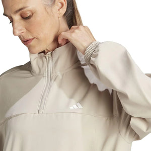 adidas Aeroready Train Essentials Woven 1/4 Zip Track Jacket - Women - Sports Excellence