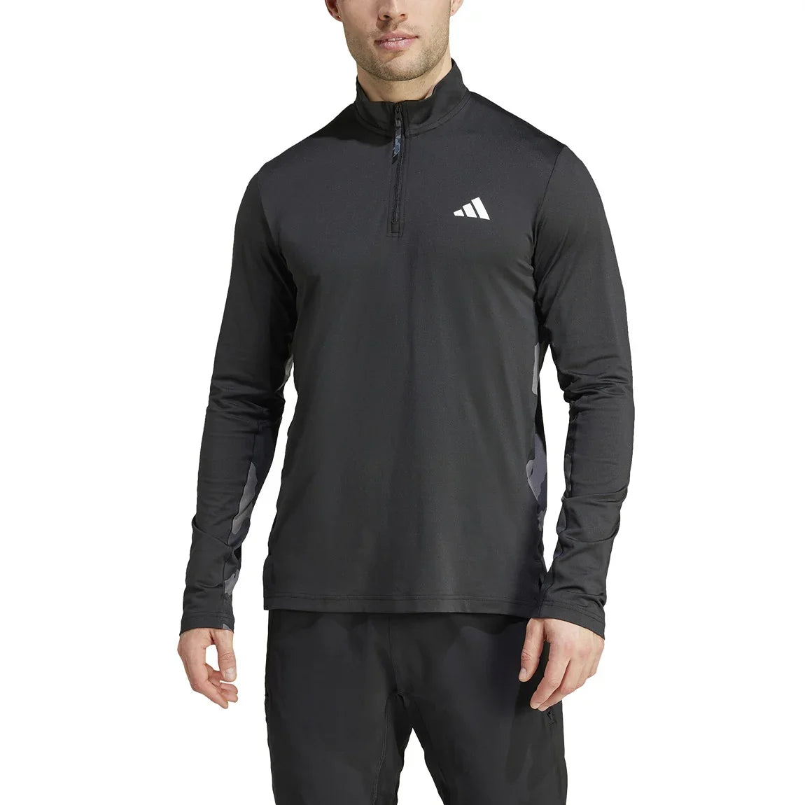adidas Train Essentials Camo 1/4-Zip Longsleeve Sweatshirt - Men - Sports Excellence