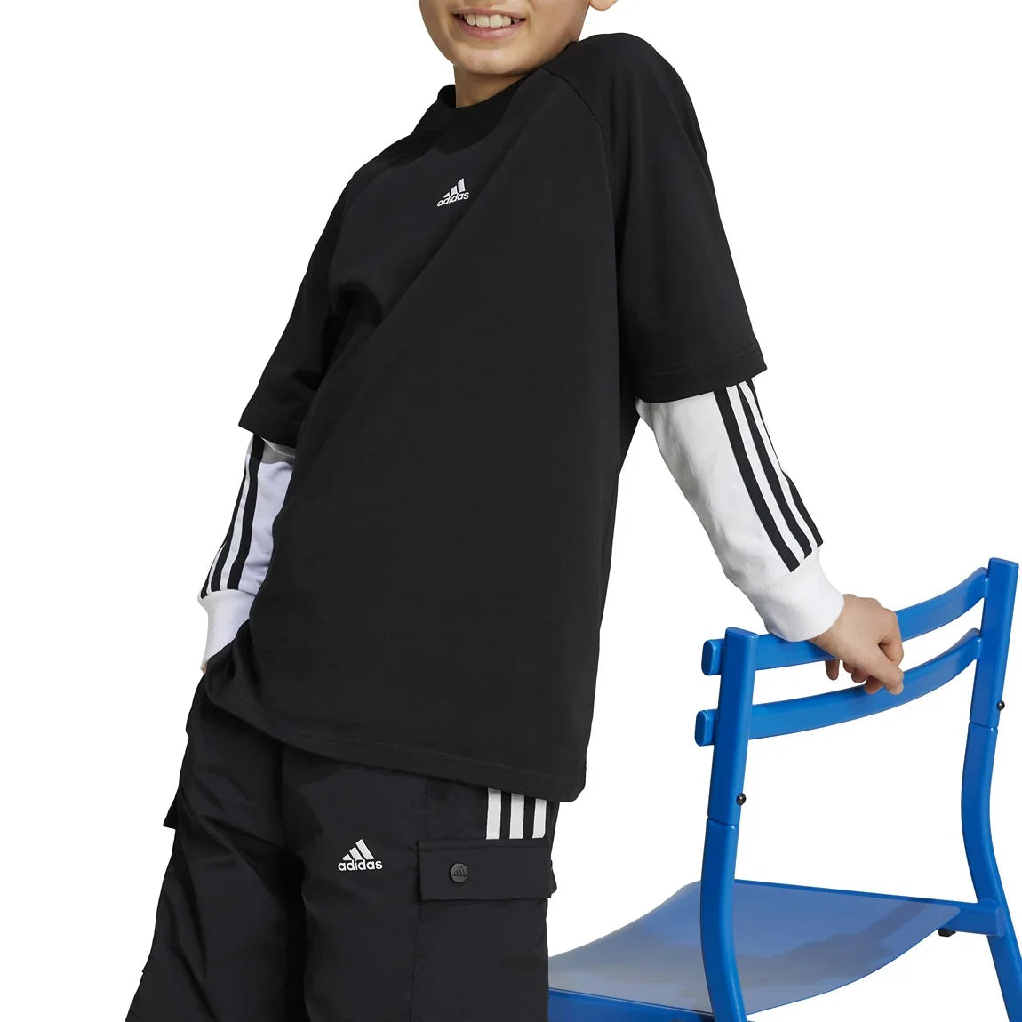 adidas Street Jam 2-in-1 Long Sleeve Tee - Kids - Sports Excellence