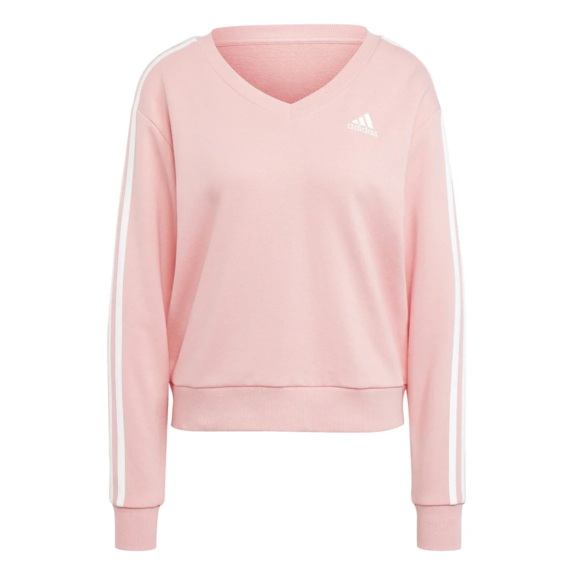 adidas Essentials 3 Stripes V-Neck sweatshirt - Women - Sports Excellence