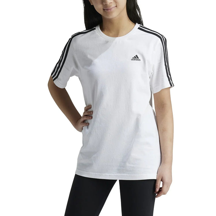 adidas Essentials 3-Stripes Cotton Loose Fit Boyfriend Tee - Girls - Sports Excellence