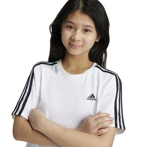 adidas Essentials 3-Stripes Cotton Loose Fit Boyfriend Tee - Girls - Sports Excellence
