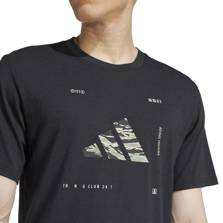 Adidas Climacool Training Camo Logo Graphic T-Shirt - Men - Sports Excellence
