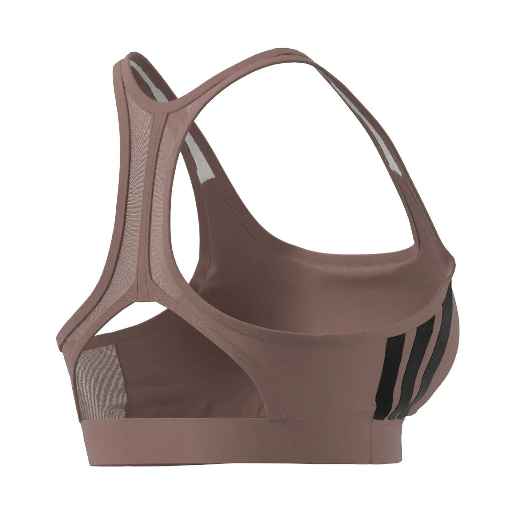 Adidas Powerreact Train Medium-Support 3-Stripes Bra - Women - Sports Excellence