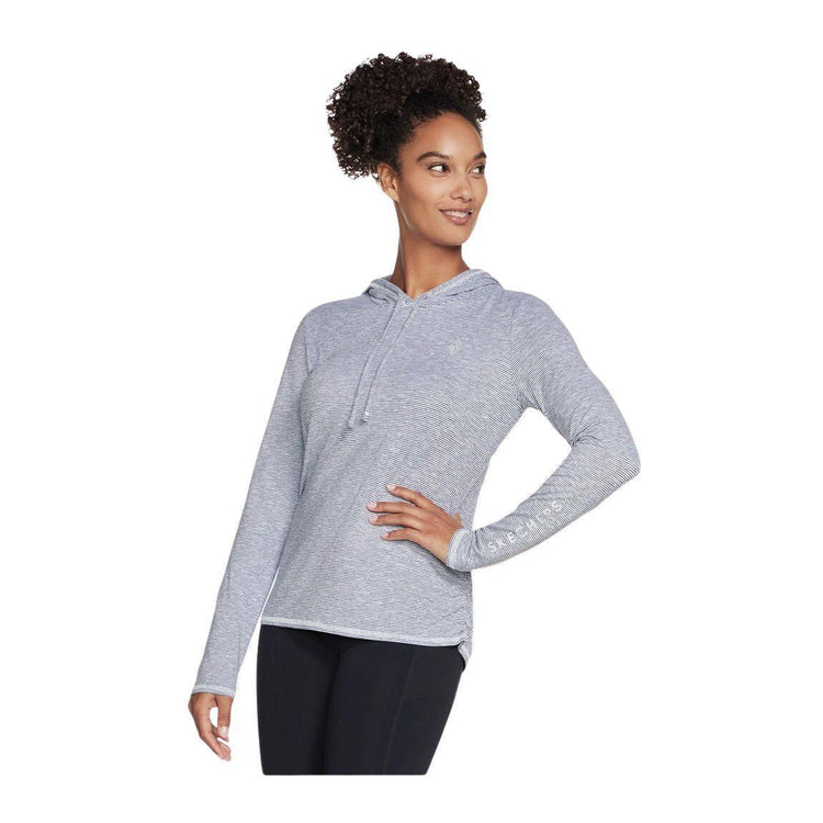Skechers GO DRI Harmony Stripe Hoodie - Women - Sports Excellence