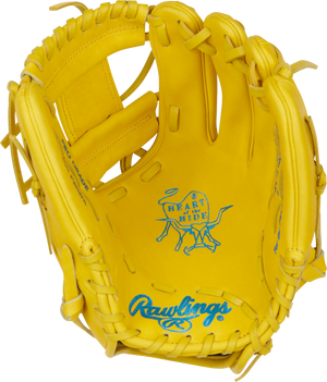 Rawlings Heart of the Hide Color Sync 11.5" Yellow Infield Glove (2025) - Sports Excellence