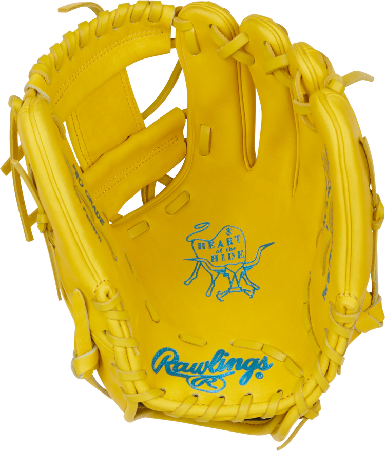 Rawlings Heart of the Hide Color Sync 11.5" Yellow Infield Glove (2025) - Sports Excellence