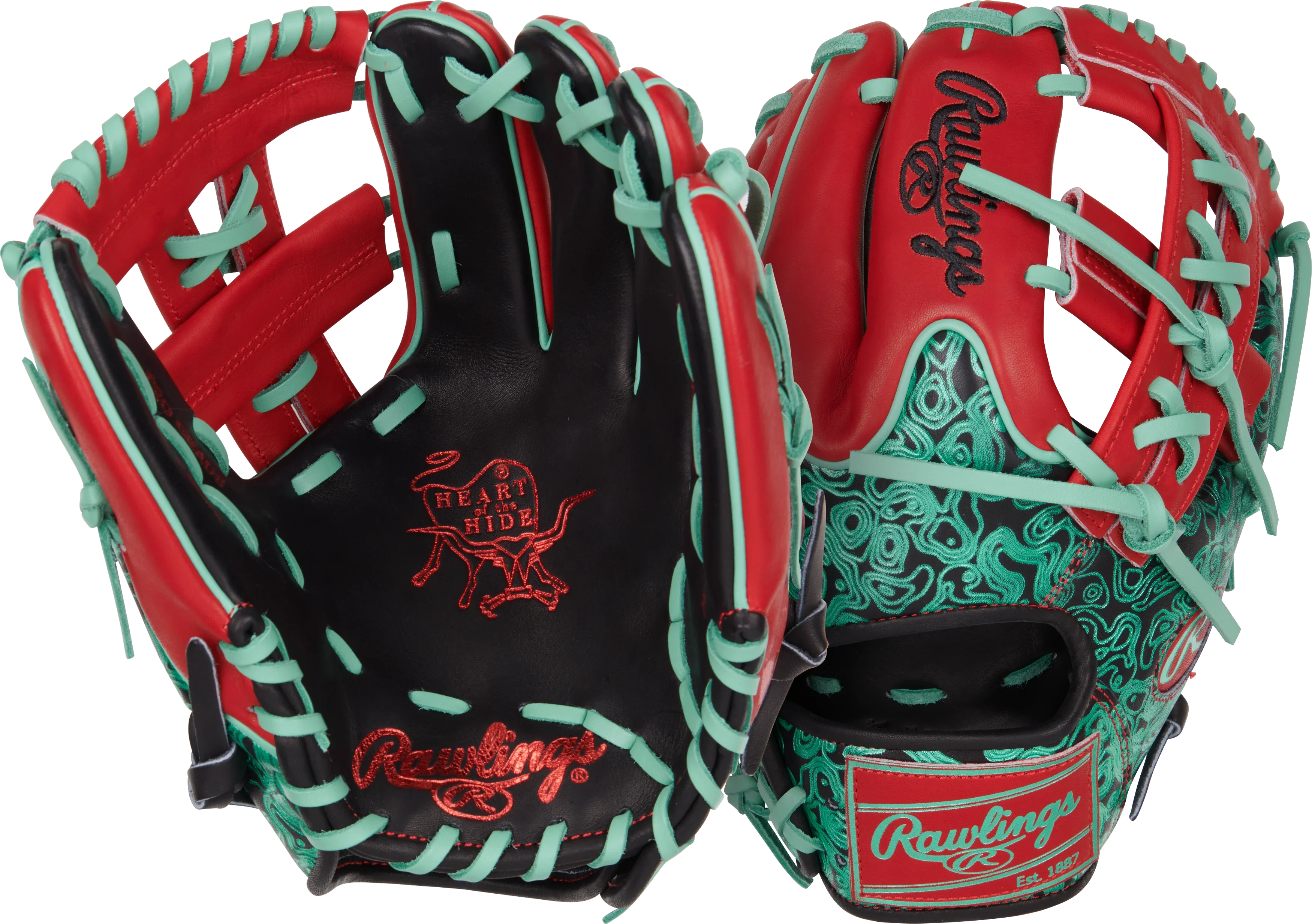Rawlings Heart of the Hide Color Sync 11.5" Red Infield Glove (2025) - Sports Excellence