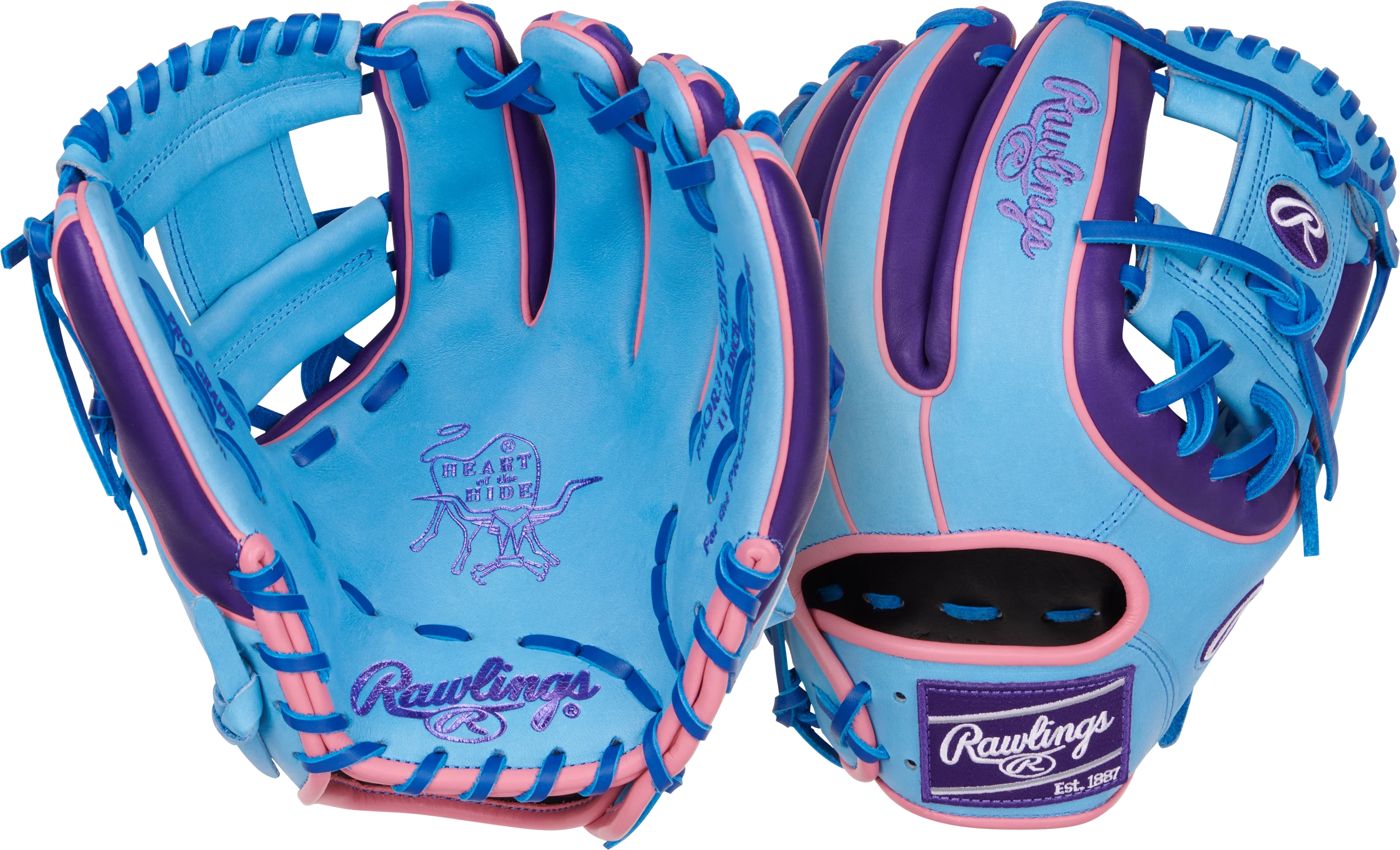 Rawlings Heart of the Hide Color Sync 11.5" Blue Infield Glove (2025) - Sports Excellence