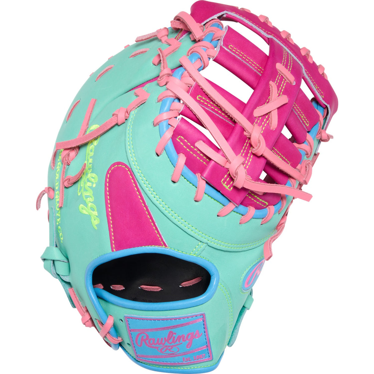 Rawlings HOH Color Sync 10 Pink Teal 13-Inch First Base Mitt