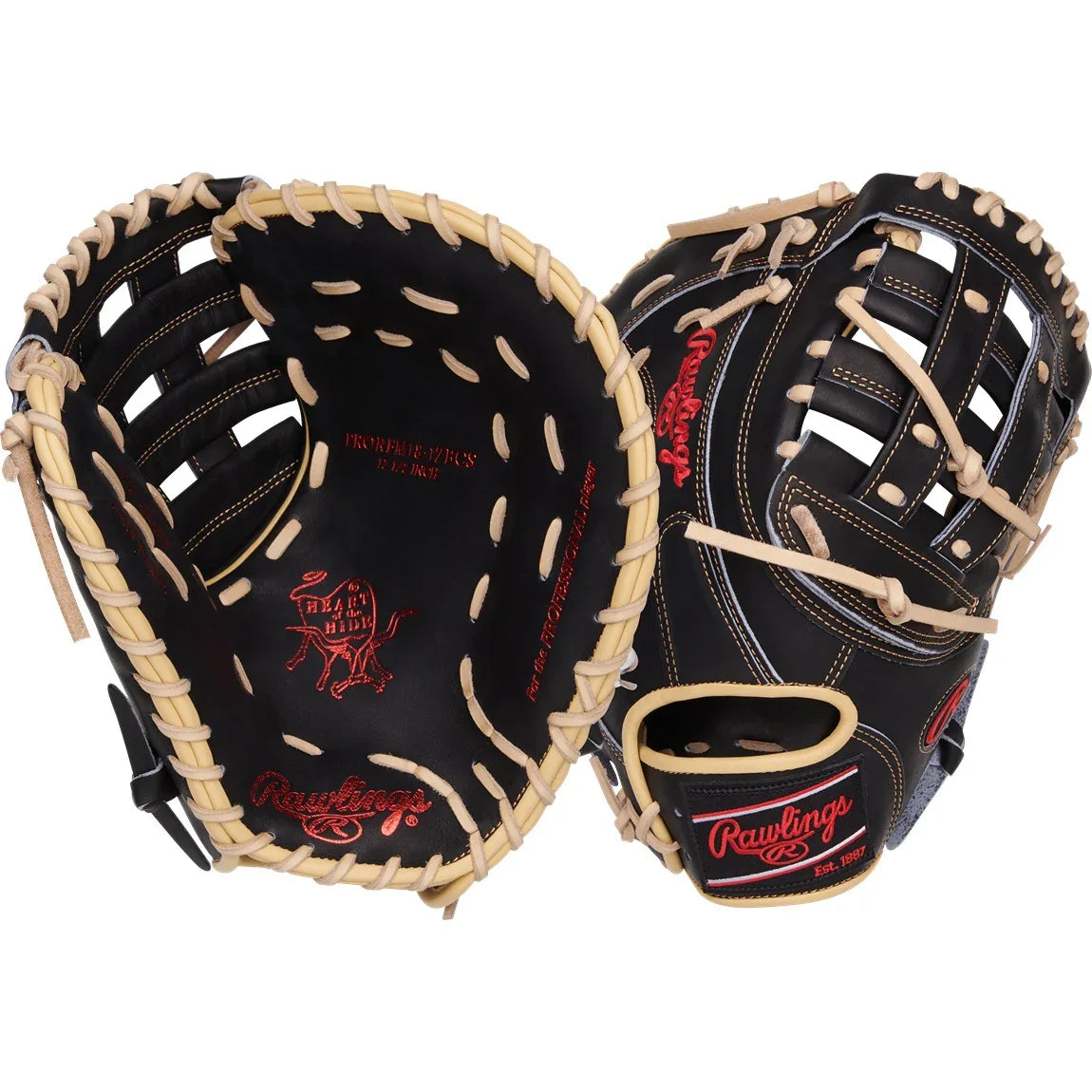 Rawlings 12.5" Heart of the Hide First Base Mitt (PRORFM18-17BCS) (2025) - Sports Excellence