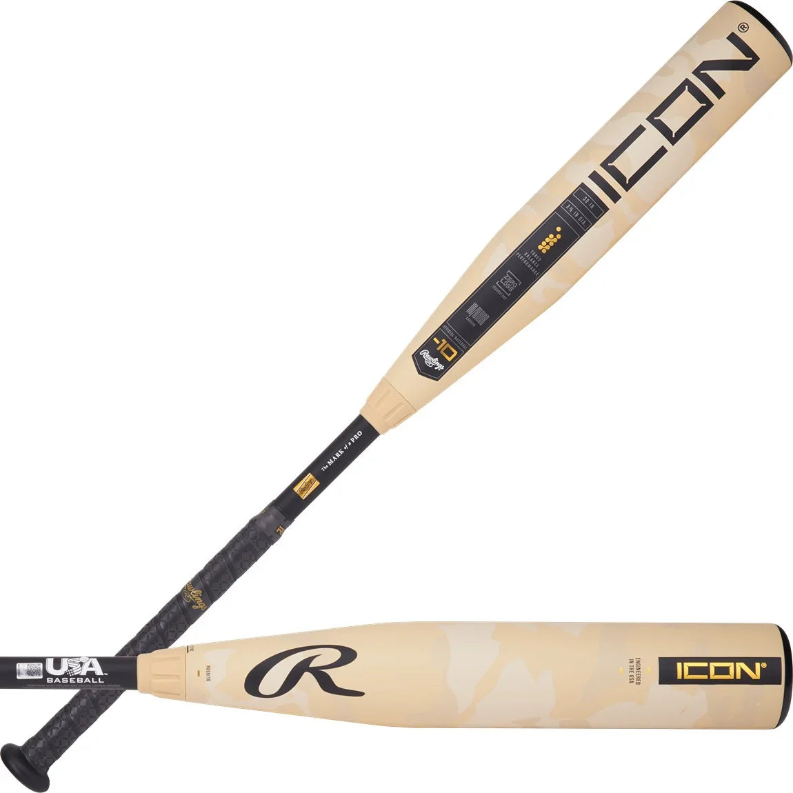 Rawlings ICON -10 (2 5/8" BARREL) USA Youth Baseball Bat (2025) - Sports Excellence