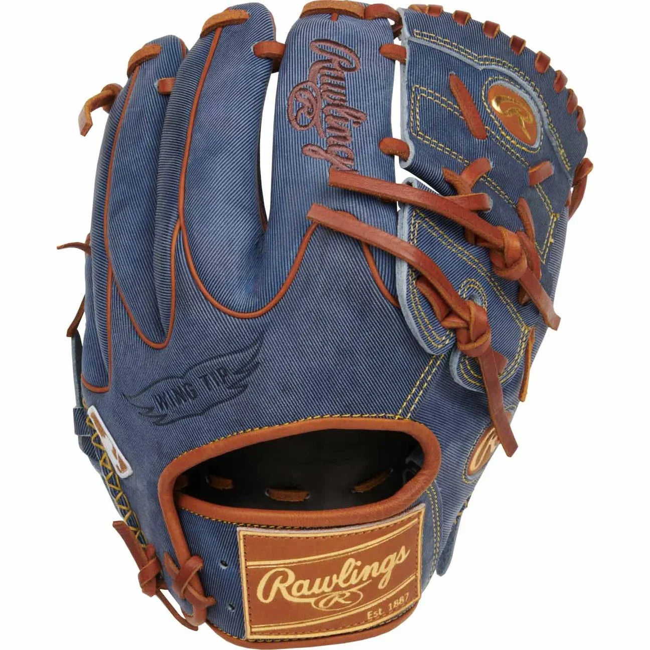 Rawlings Denim Limited Edition 11.5" Heart of the Hide Pitcher's Glove (PRO205W-9D) (2025) - Sports Excellence